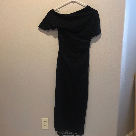 ASOS DESIGN pleated shoulder lace midi dress - Picture 5 of 6